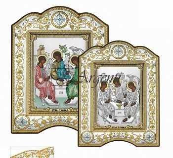 Preasfanta Treime copie dupa icoana pictata de Sf.Andrei Rublev placata cu aur si argint-cadouri nasi ,casa noua,botez ,nunta