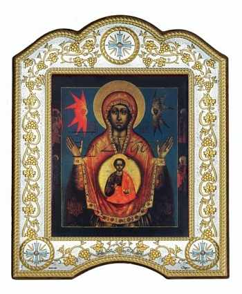 Oranta Semnul -icoana care l-a salvat pe Sf.Serafim de Sarov -icoana importanta in casa crestinilor gravnic ajutatoare in toate